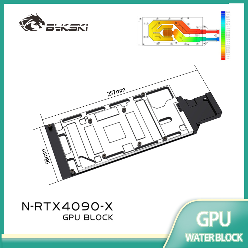 Rtx 4090 Water Block Full Cover - Bykski N-RTX4090-X Water Block per GPU,