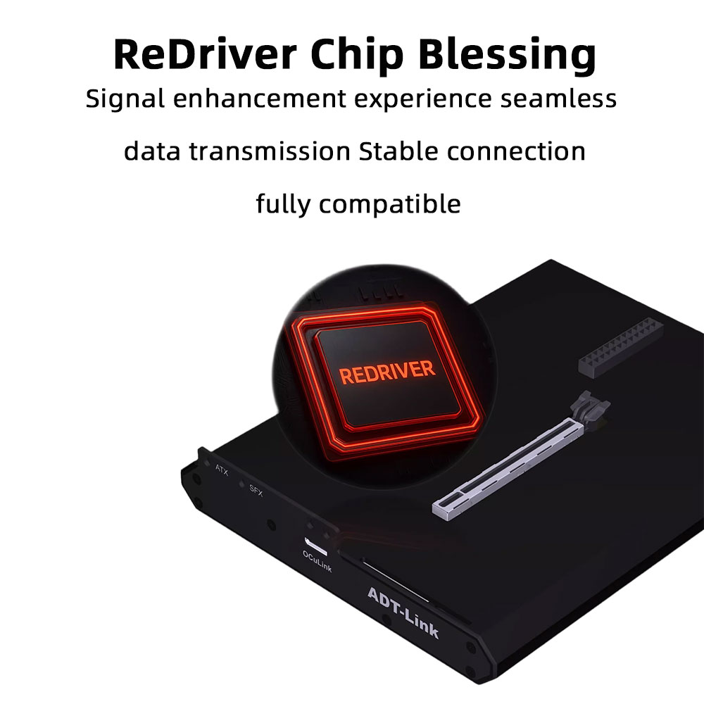 ADT-Link PCIe 4.0X4 64Gbs F9Q  - Oculink Gpu Dock Station recensione e prezzo